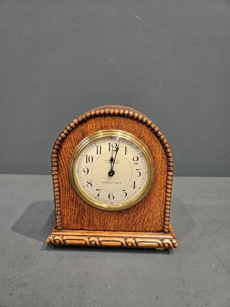 Edwardian Oak London Mantel Clock - Image 1
