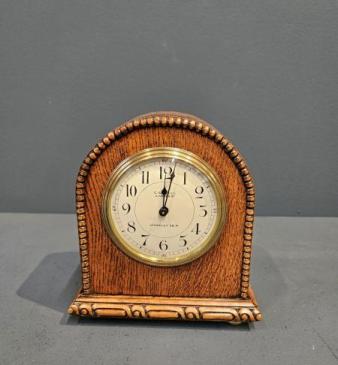 Edwardian Oak London Mantel Clock