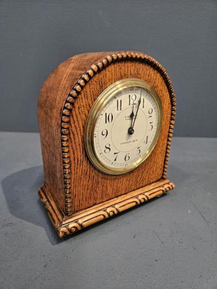 Edwardian Oak London Mantel Clock - Image 4