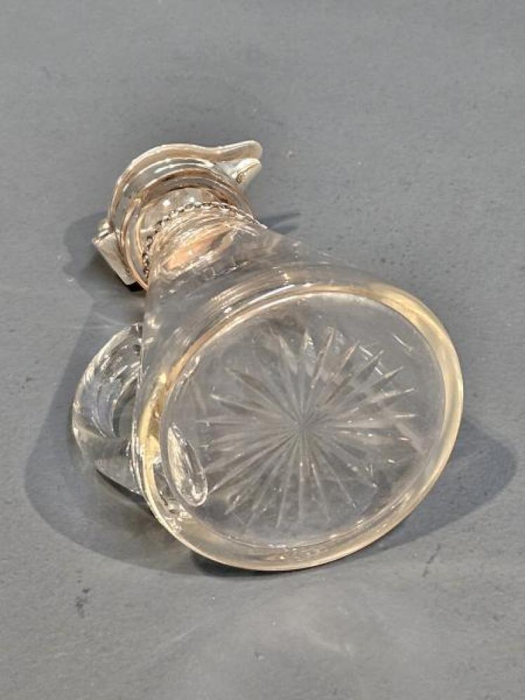 Silver and Crystal Whiskey Noggin and Label  - Image 2