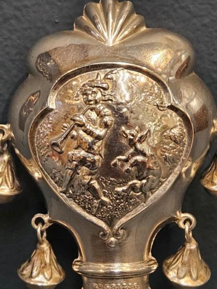 George V Silver Rattle and Soother  - Image 2