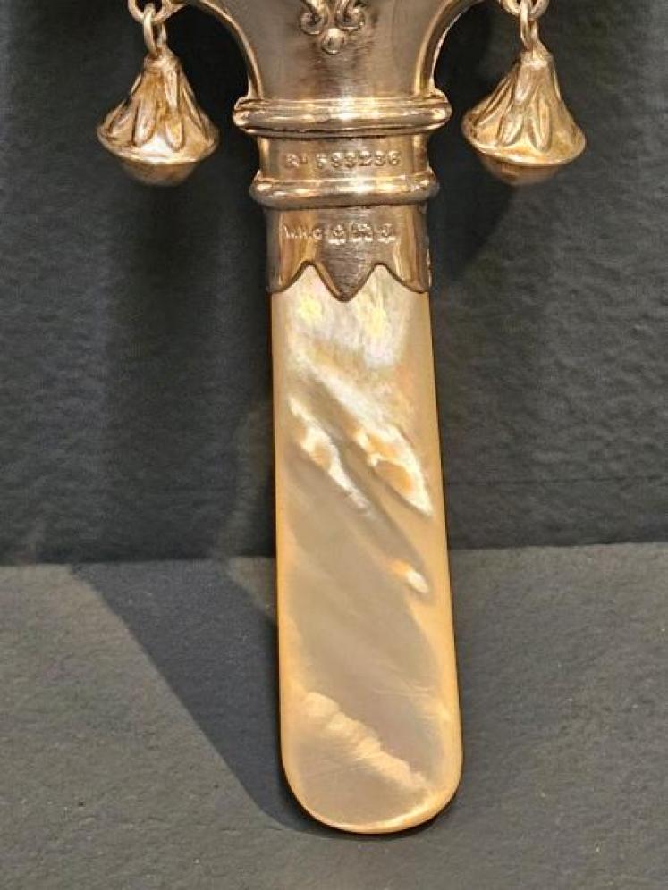 George V Silver Rattle and Soother  - Image 3
