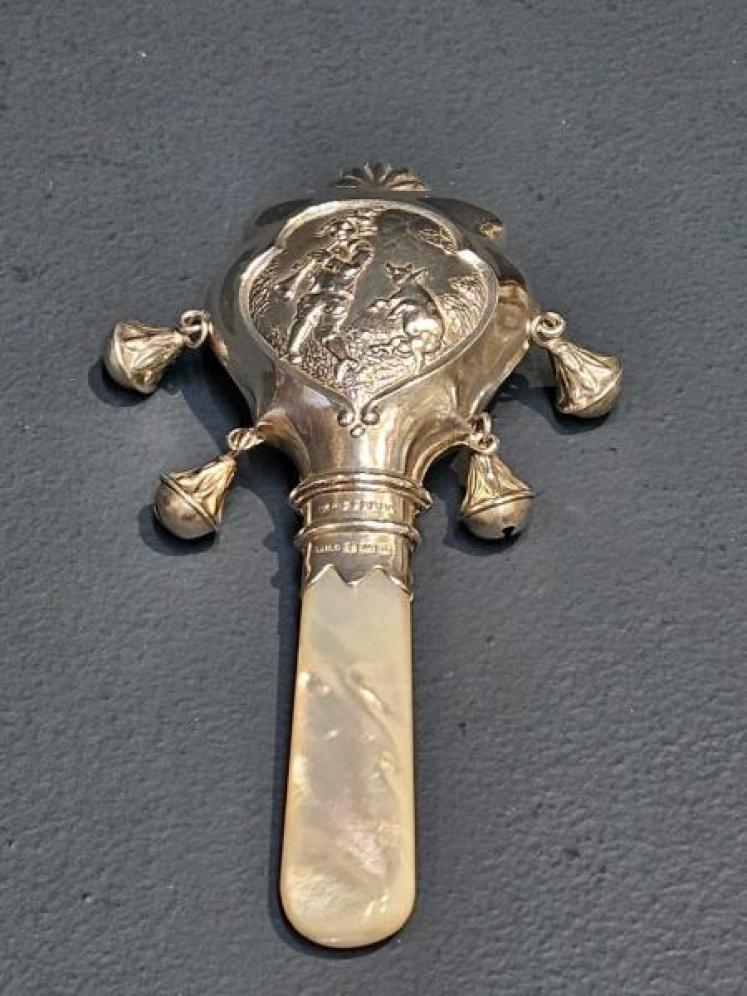 George V Silver Rattle and Soother  - Image 5