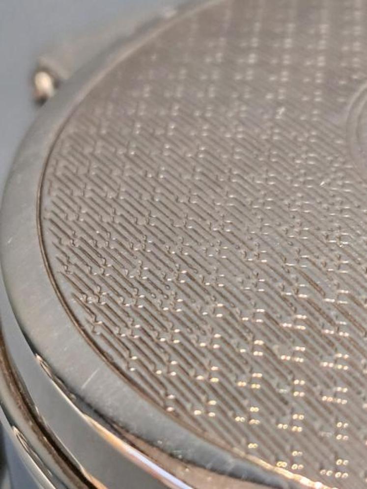 Edwardian Engine Turned Top Silver Ring Box - Image 4