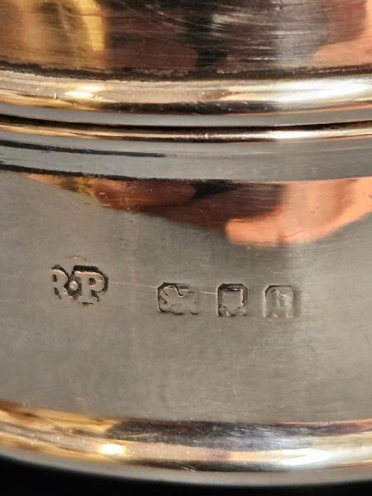 Edwardian Engine Turned Top Silver Ring Box - Image 5