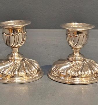 Pair Of Victorian London Silver Candlesticks 