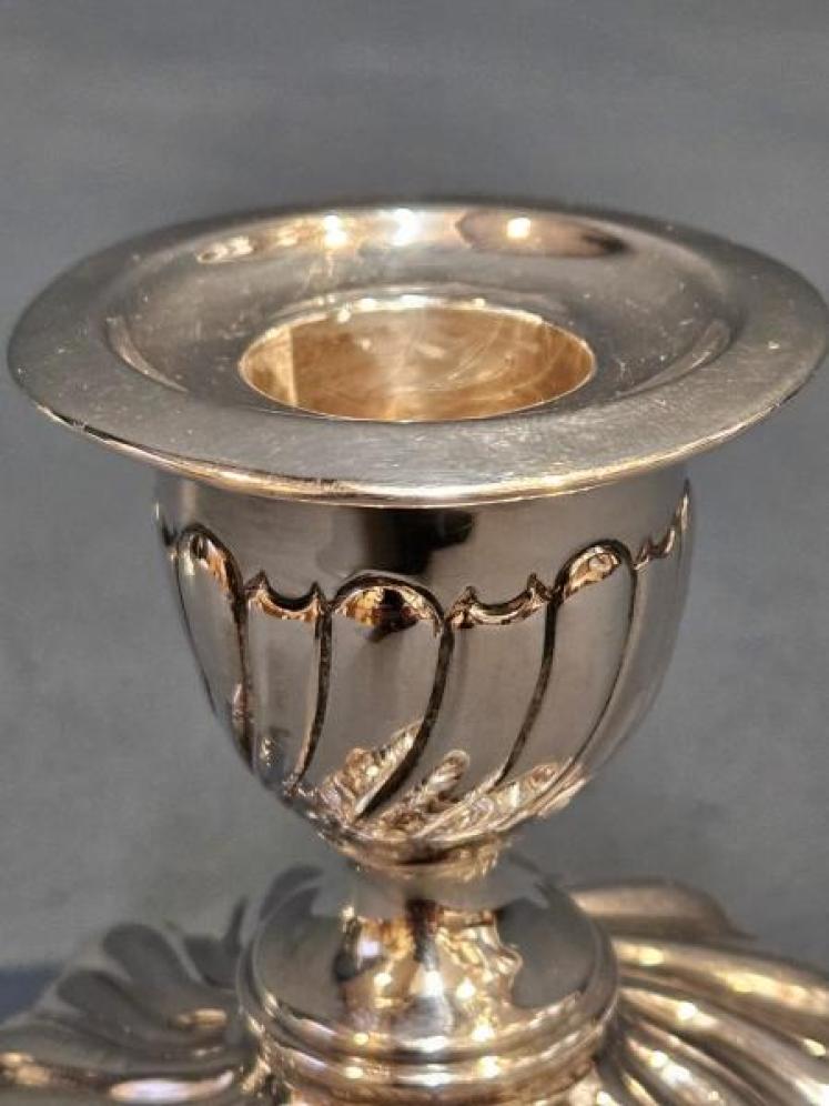 Pair Of Victorian London Silver Candlesticks  - Image 2