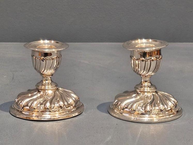 Pair Of Victorian London Silver Candlesticks  - Image 7
