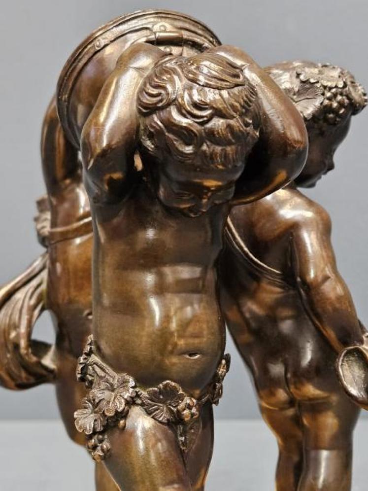 Victorian Bronze Musical Putti Figural Group - Image 4