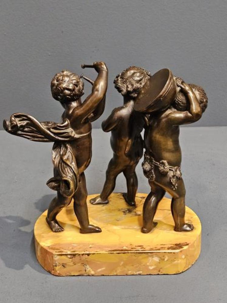 Victorian Bronze Musical Putti Figural Group - Image 6