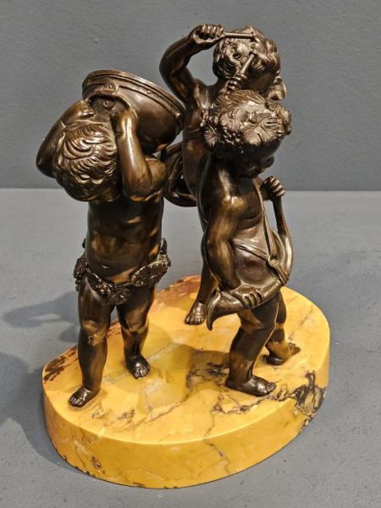 Victorian Bronze Musical Putti Figural Group - Image 7