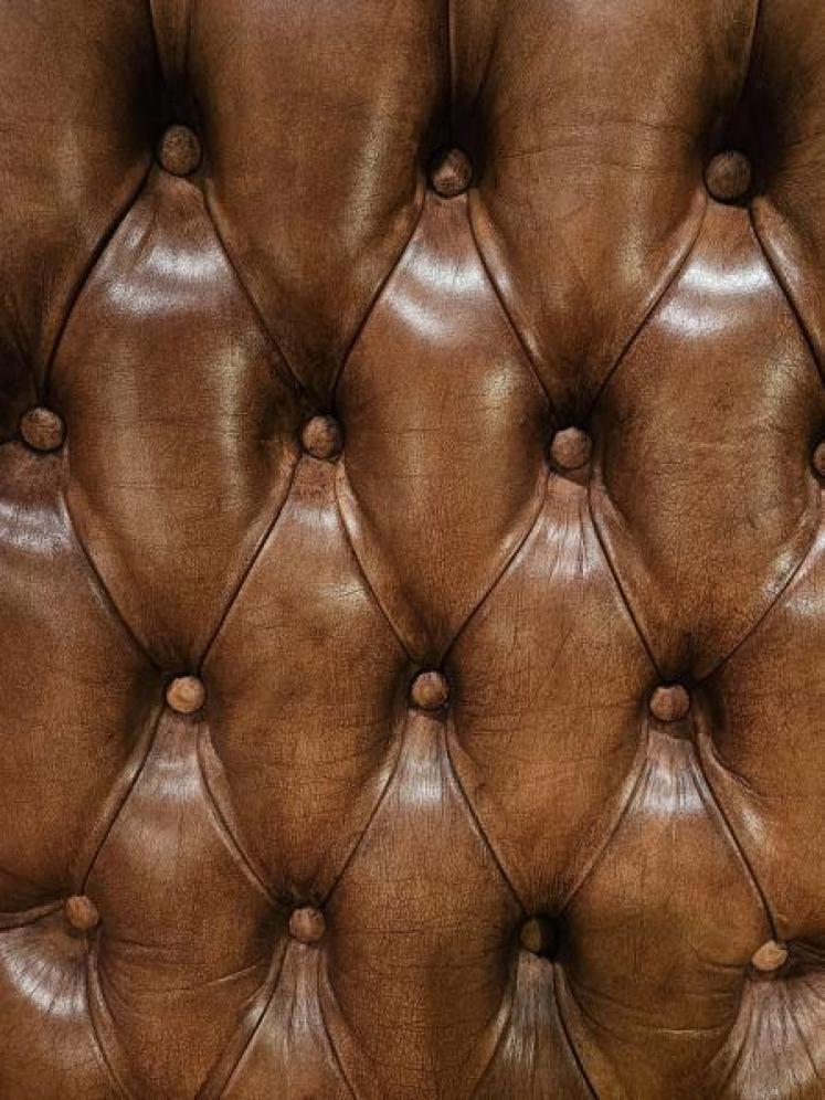 1920's Tan Hide Wing Back Arm Chair  - Image 5