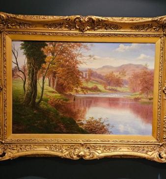 William Mellor Oil on Canvas 'Bolton Abbey from the Warfe'