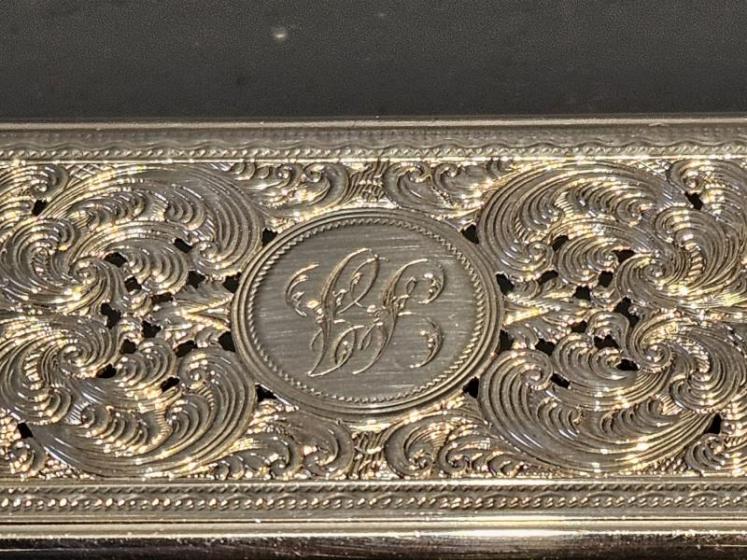  Early Victorian Rosewood Travelling Box with Silver Contents - Image 7