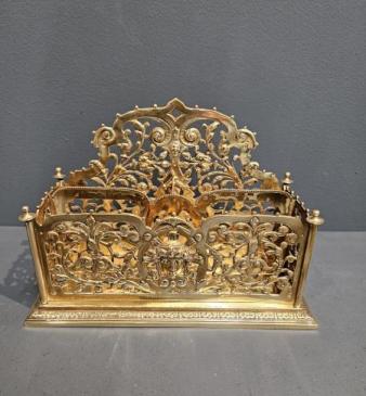 Top Quality Victorian Cast Brass Letter Rack
