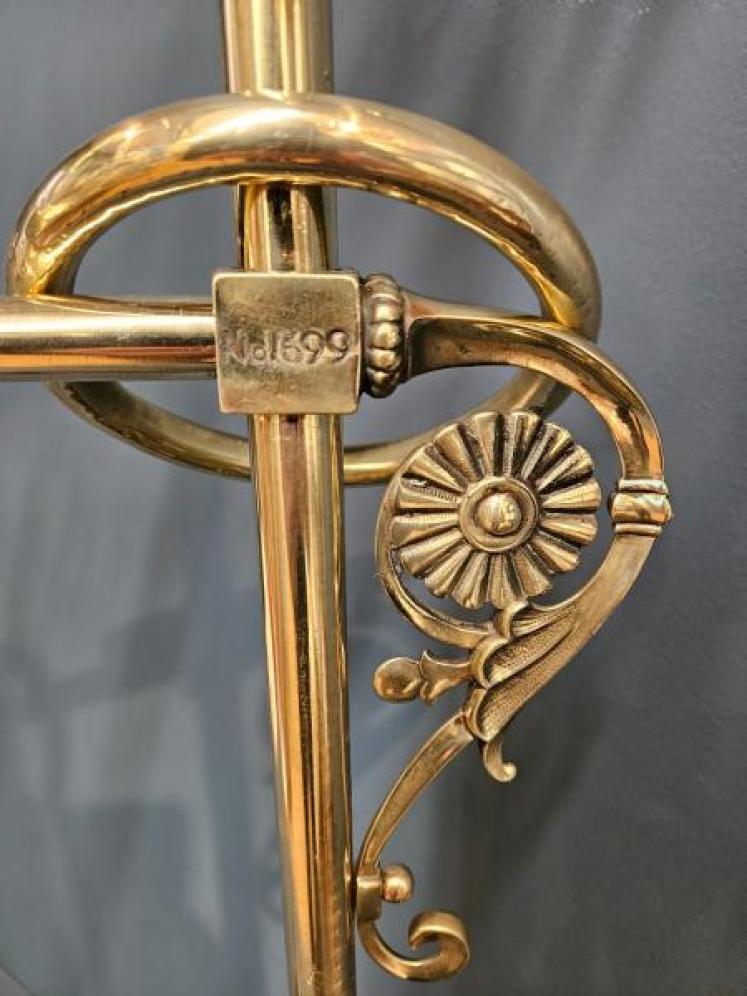 Outstanding Arts and Crafts Brass and Cast Iron Stick Stand - Image 7