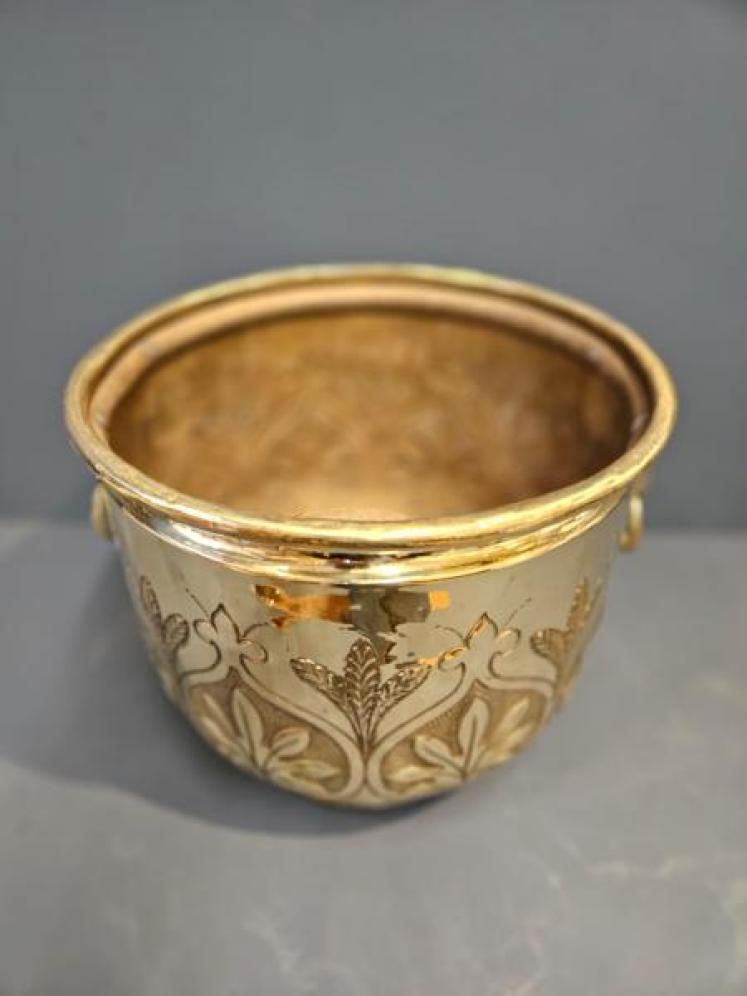 Large Victorian Brass Planter - Image 2
