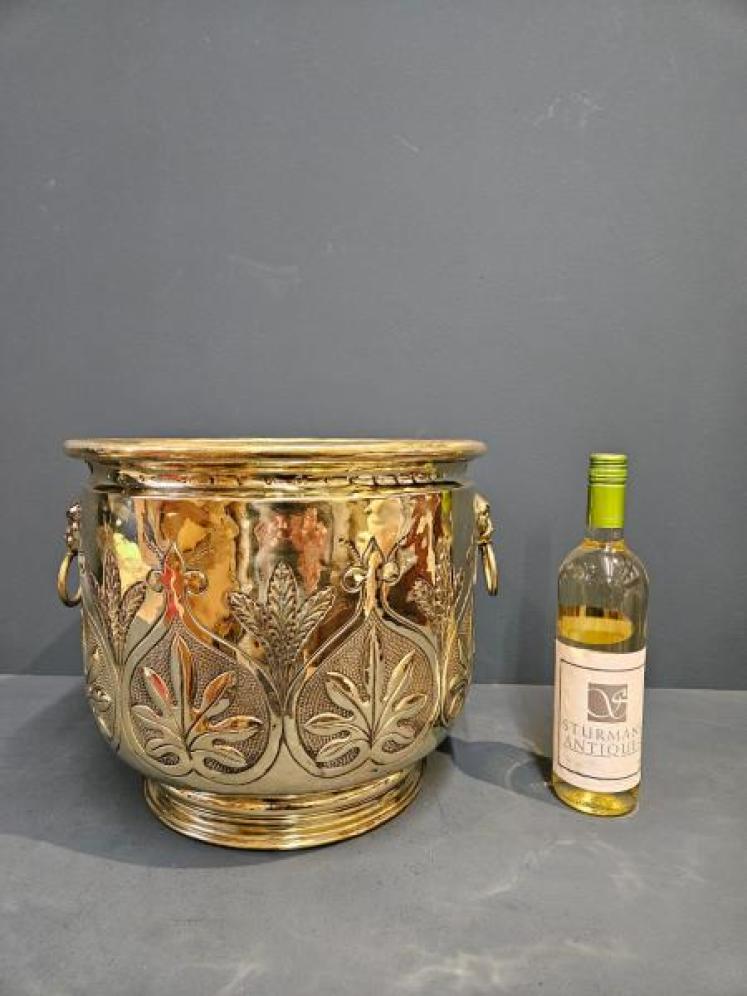 Large Victorian Brass Planter - Image 6