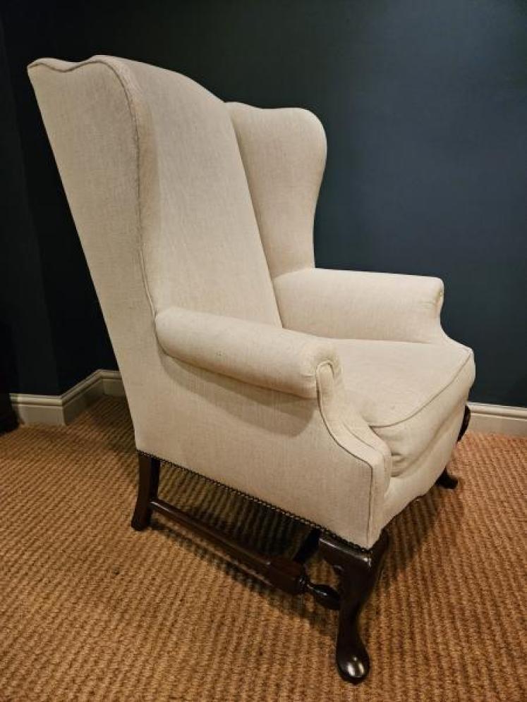 Pair of Victorian Wing Back Arm Chairs - Image 3