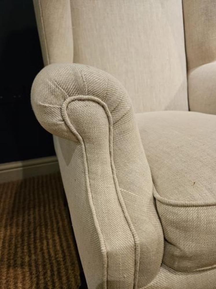 Pair of Victorian Wing Back Arm Chairs - Image 4