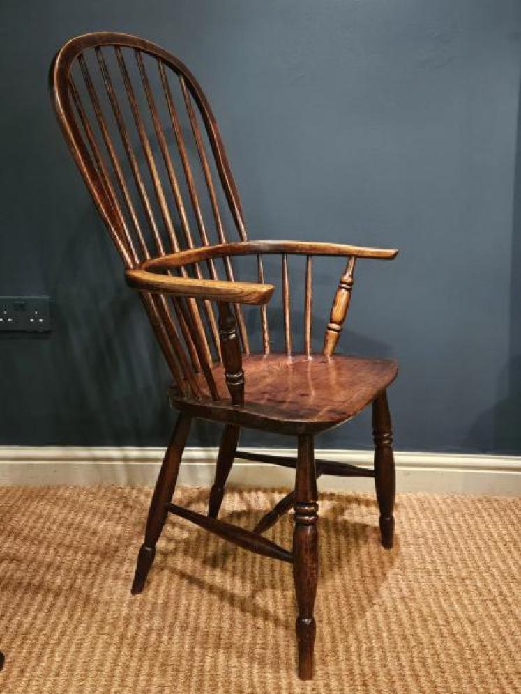 Georgian Ash and Elm Windsor Chair - Image 2