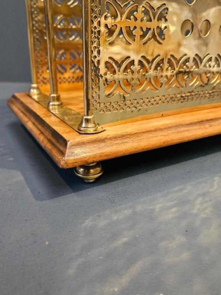 Edwardian Brass Magazine Rack - Image 5