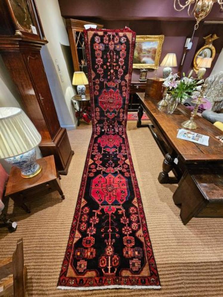 Superb 14' Persian Pure Wool Runner  - Image 1