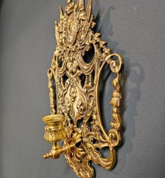 Victorian Brass Wall Sconce