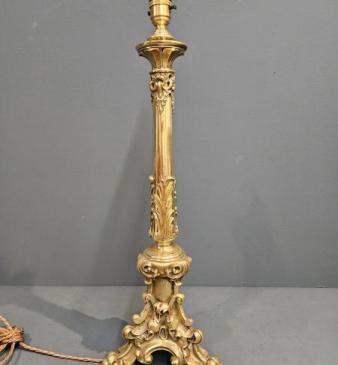 Edwardian Brass Table Lamp 