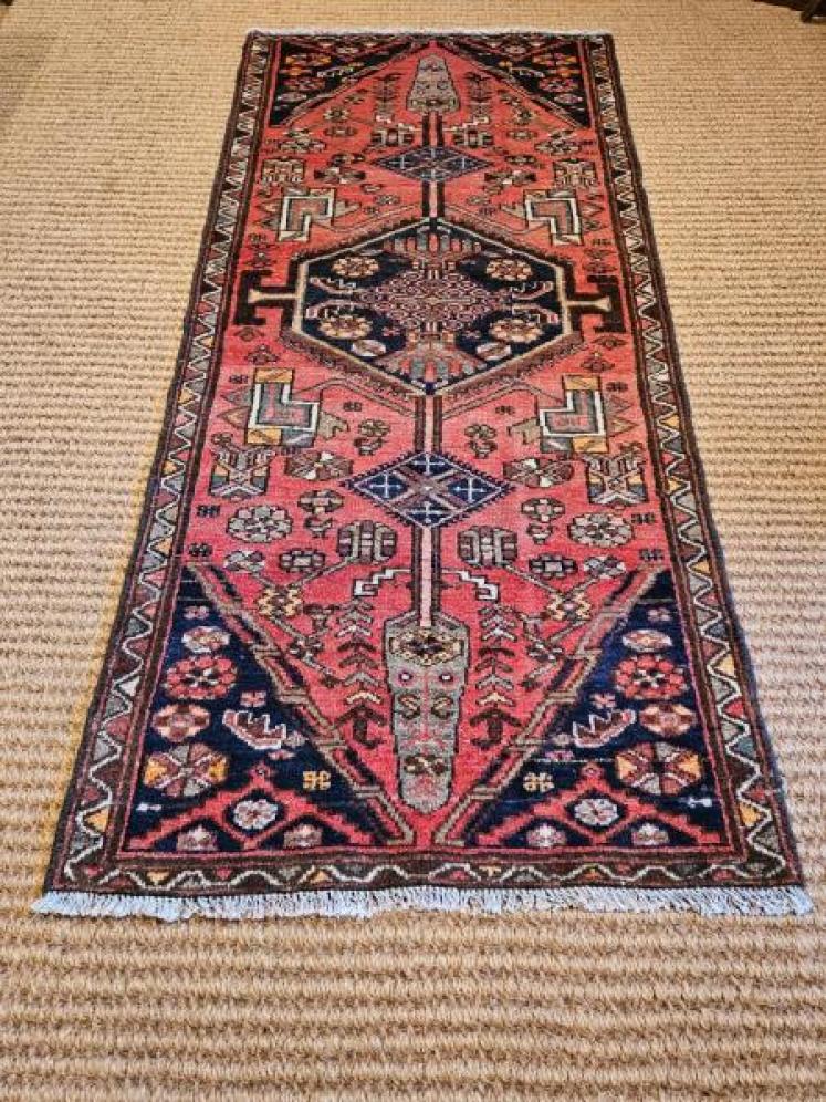 Persian Heriz 6' Pure Wool Runner  - Image 6