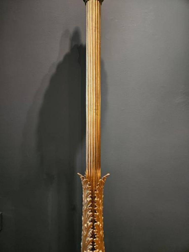 Superb Edwardian Gilt Brass Lamp Standard  - Image 2
