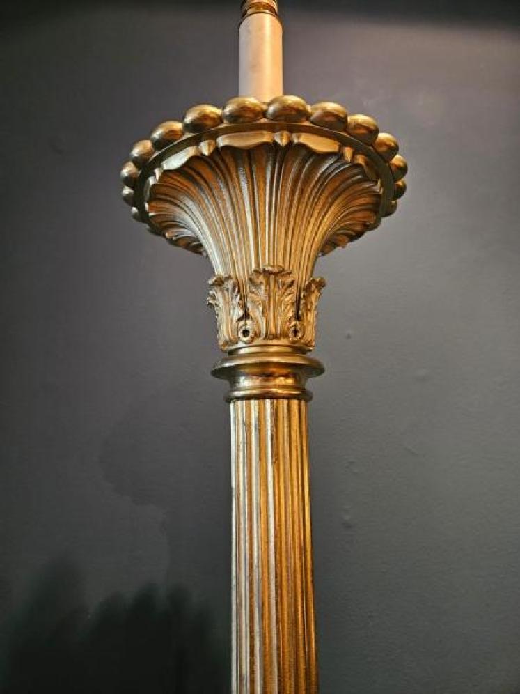 Superb Edwardian Gilt Brass Lamp Standard  - Image 3