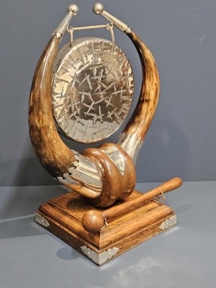 Victorian Oak Dinner Gong - Image 2