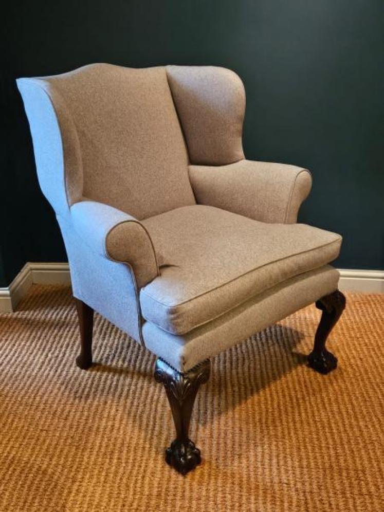 George III Wing Back Arm Chair - Image 1