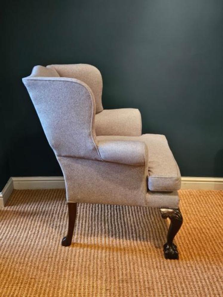 George III Wing Back Arm Chair - Image 2