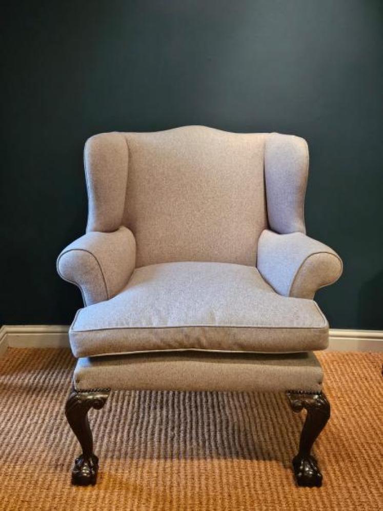 George III Wing Back Arm Chair - Image 3