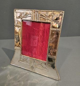 Outstanding Arts and Crafts Silver Photo Frame