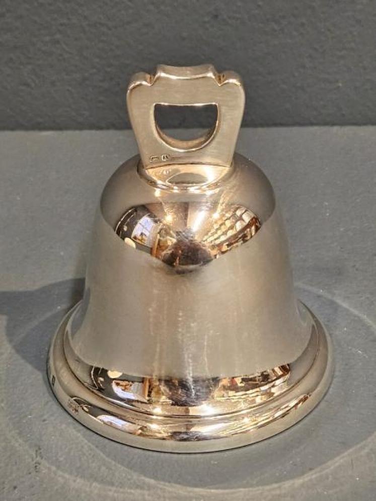 Edwardian Aspreys Cast Silver Table Bell - Image 1