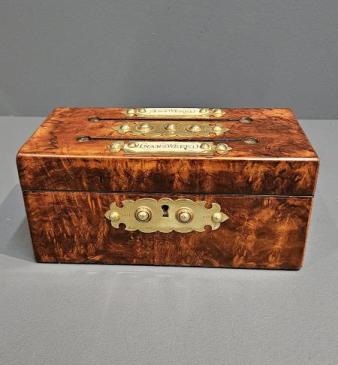 Victorian Walnut Letter Box