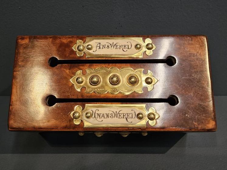 Victorian Walnut Letter Box - Image 3