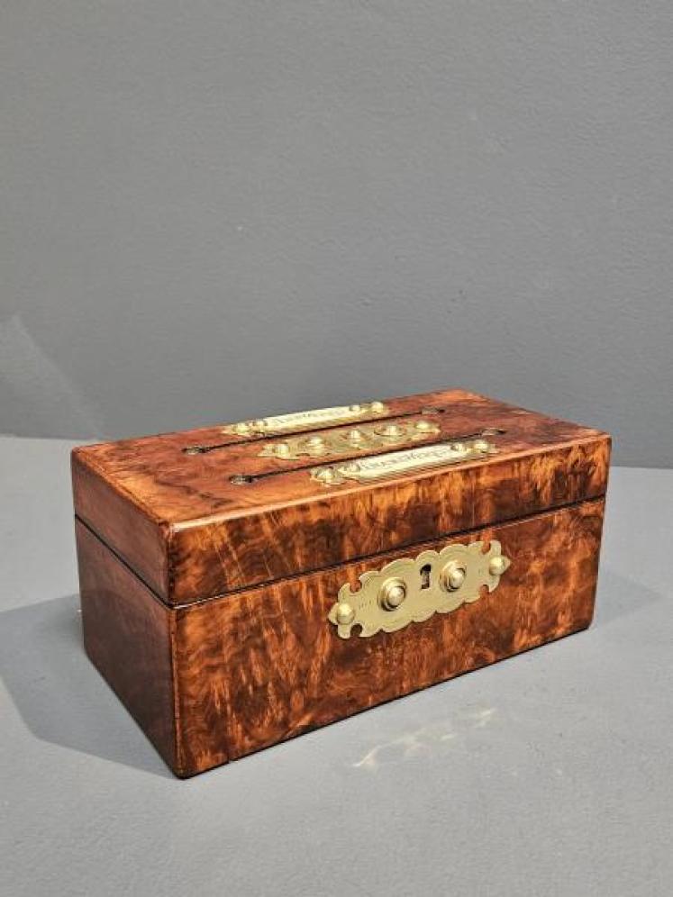 Victorian Walnut Letter Box - Image 4