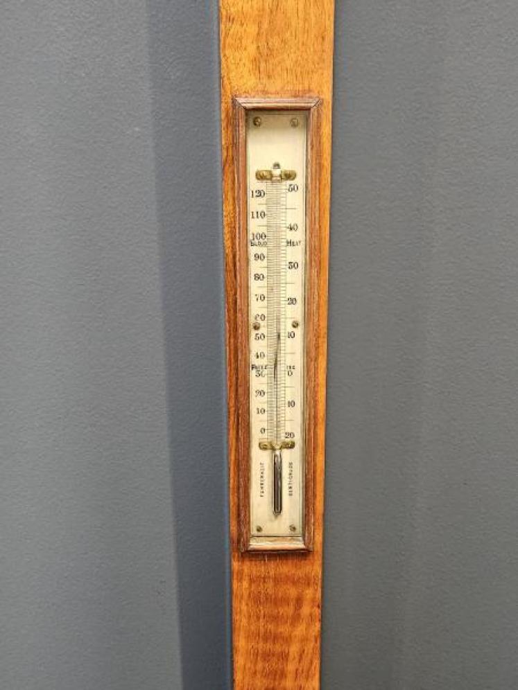 Victorian Walnut Stick Barometer by Wheeler - Image 3