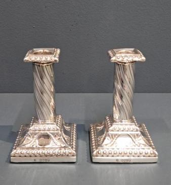 Pair of Victorian Silver Candlesticks