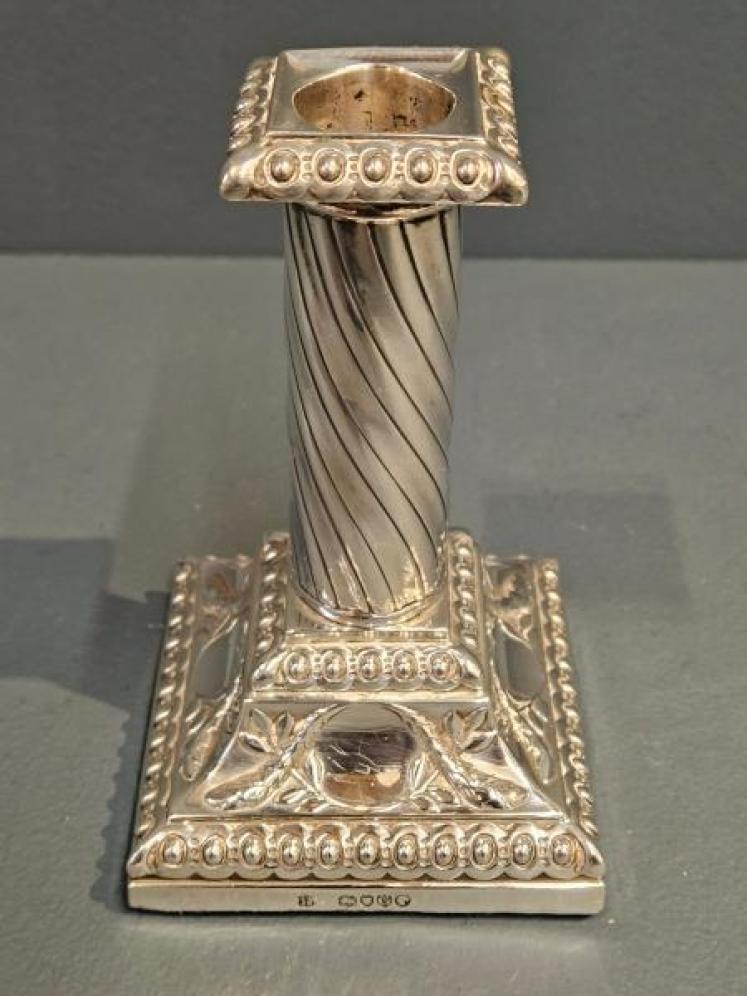 Pair of Victorian Silver Candlesticks - Image 3