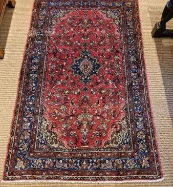 7' x 4' Antique ' Lilian' Persian Pure Wool Rug 