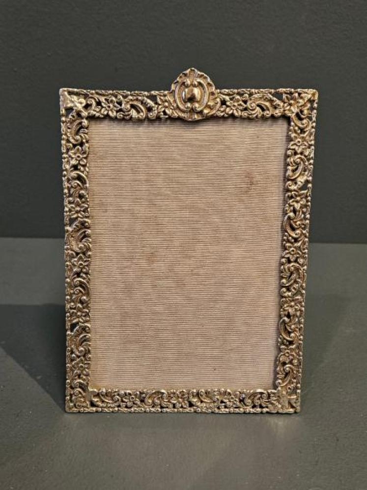 Victorian Cast Silver Photo Frame  - Image 1