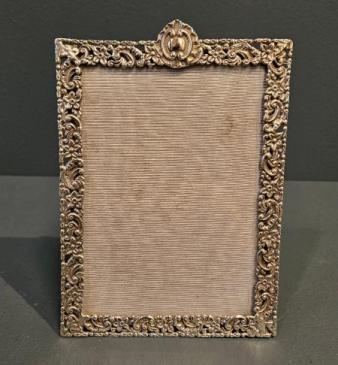 Victorian Cast Silver Photo Frame 