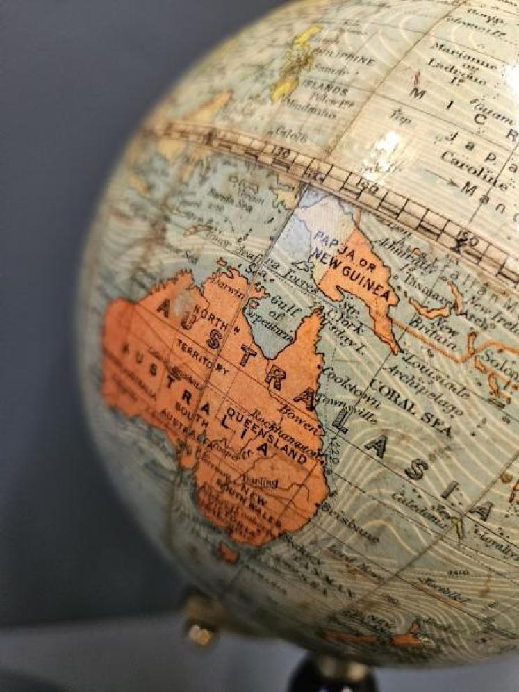 1930's Philips 6" Paper Mache Globe  - Image 6
