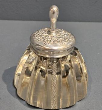 Edwardian Silver Topped and Collar Glue Pot
