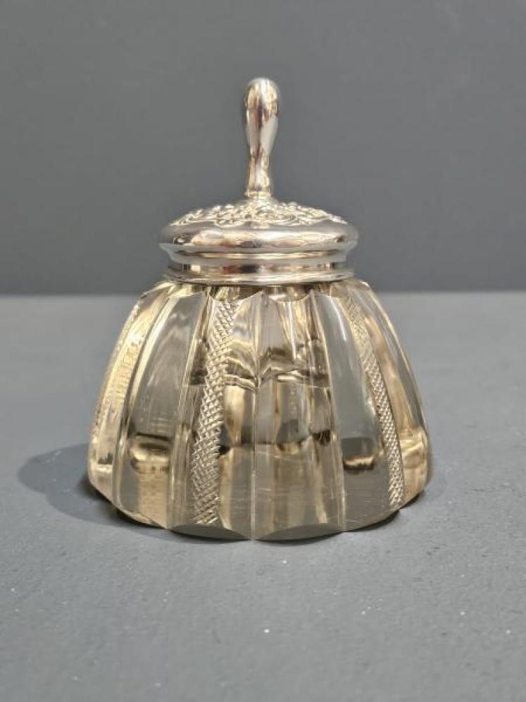 Edwardian Silver Topped and Collar Glue Pot - Image 6